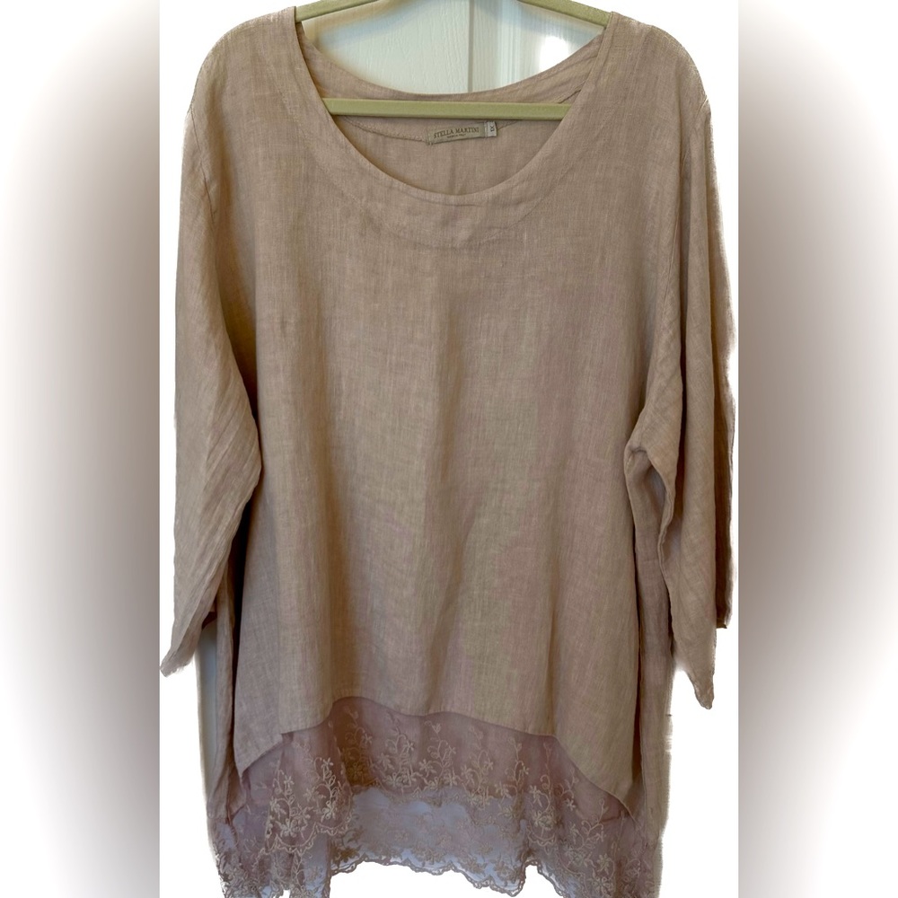 Women’s Pink Linen Tunic